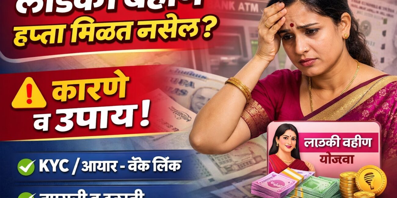 लाडकी बहीण योजनेचा हप्ता मिळाला नाही कारणे, तपासणी व उपाय
