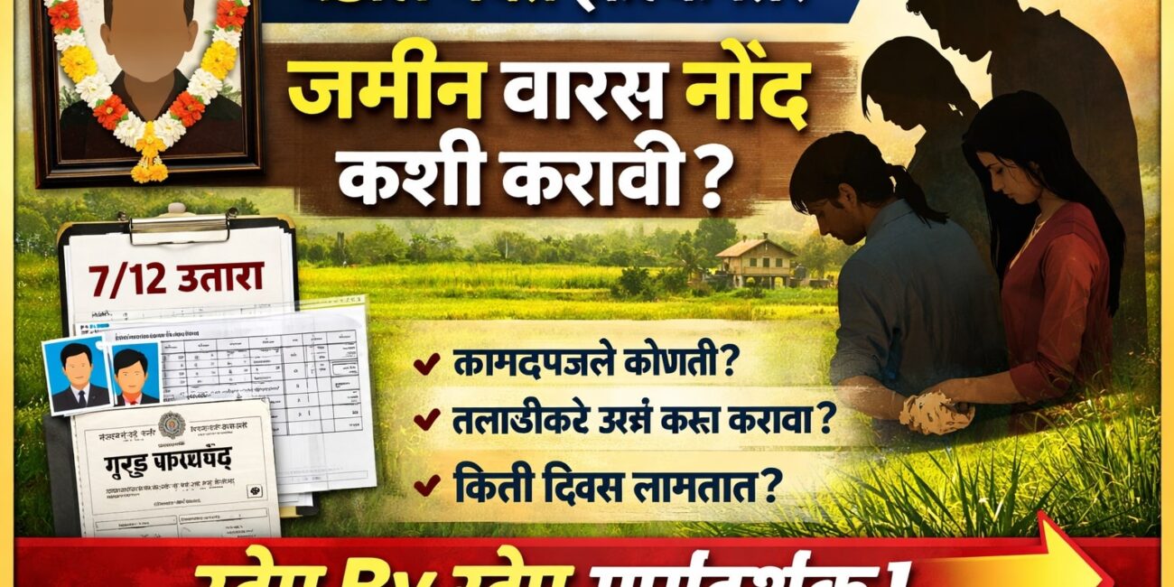 वारस नोंद करण्यासाठी लागणारी कागदपत्रे